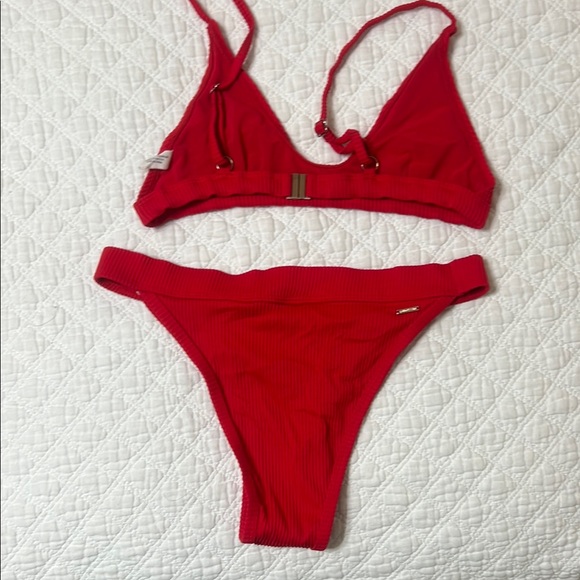 Prima Swim Red Ribbed Bikini Set - Picture 4 of 4